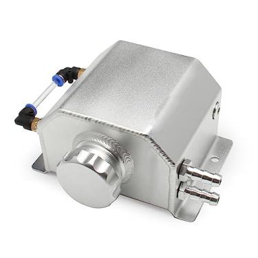 Imagem de 1L Tanque de Expansão Reserva Líquido Arrefecimento para Carro Cane Captura Óleo Reservatório Universal Breather com Válvula Dreno