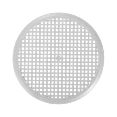 Imagem de PATIKIL Tampa de ventilação redonda de 4,7 polegadas (130 mm), 2 peças de plástico circular Soffit exaustor malha orifício de ventilação capa de grade para banheiro escritório casa cozinha, cinza