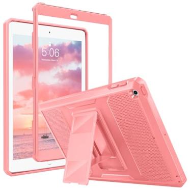 Imagem de MoKo Capa compatível com iPad 9,7 6ª/5ª geração 2018/2017 – [Resistente] Capa híbrida robusta à prova de choque com protetor de tela integrado compatível com Apple iPad de 9,7 polegadas 2018/2017