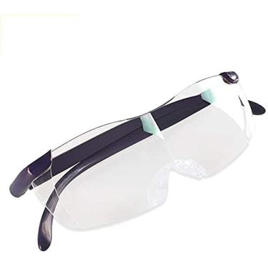 Imagem de uhyOHF Lupa de cabeça, lupa iluminada para montagem na cabeça, 3 x suporte de lupa para TV, óculos, lupa com estojo de óculos, auxílio de visão para hobbies, leitura, judeus (