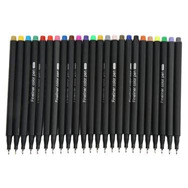 Imagem de GLOGLOW Conjunto de 24 Canetas Coloridas Fineliner, Pigmento Solúvel Em água, Ponta Fina de 0,4 Mm, Design Ergonômico para Artistas, 6,2 Polegadas de Comprimento, Perfeito para Desenhos Detalhados,