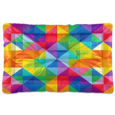 Imagem de CEBUGI Cama para cães de 61 x 45 cm, lavável, respirável, tapete para animais de estimação com fundo antiderrapante, tapete de tabuleiro de xadrez para cães pequenos e médios