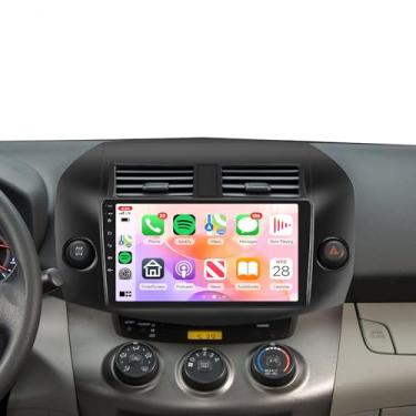 Imagem de Rimoody Rádio estéreo automotivo 8Core 6G + 128G para Toyota RAV4 2007 2008 2009 2010 2011, Android 15 sem fio, Carplay, Andorid, GPS automático, WiFi, tela sensível ao toque, espelho, EQ, Bluetooth