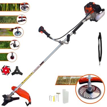 Imagem de Roçadeira Import Way IWRGM2T5X163 À Gasolina 63cc 3HP Alta Rotação Para Todos os Tipos de Trabalho Com Carretel de Nylon + Kit Com 7 Opções de Cortes