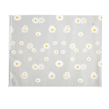 Imagem de aqxreight 30 Unidades de Sacos Plásticos Foscos Com Zíper Deslizante Padrão Margarida Reutilizáveis ​​e Leves Sacos de Embalagem para Camisas Portáteis para Roupas Com um Toque de Bloqueio Fosco Os