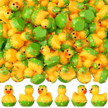 Imagem de VioraWhite 60 peças de mini patos de resina da Páscoa, estatuetas de patos em miniatura, pequenos animais de resina, estatuetas pequenas para decoração para paisagem, vaso de plantas, jardim de Páscoa