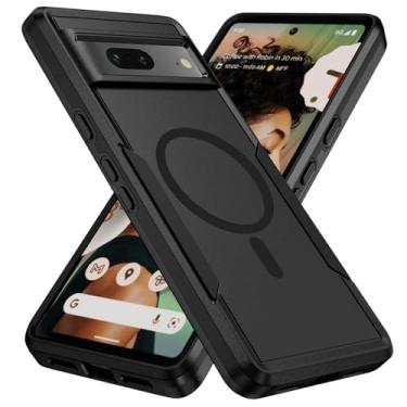 Imagem de Teayoha Capa para Google Pixel 7, [Compatível com Magsafe] [Teste de queda de grau militar] Capa protetora magnética resistente à prova de choque -16.3 cm (preto)
