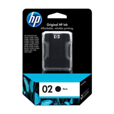 Imagem de Cartucho De Tinta Hp 02 C8721a Wl Preto | C7280 C6180 D6160 C7180 | Original 10ml