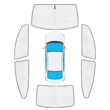 Imagem de KMF Pacote com 6 protetores solares para janela de carro para Hyundai Elantra 2017-2020, viseira de sol dobrável para acampamento / bloqueio UV para bebês e proteção de privacidade