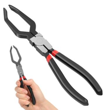 Imagem de Conjunto de alicates de desconexão elétrica, alicates de conector elétrico de linha de combustível com aderência antiderrapante mola de aço de alto carbono carregado para manutenção de reparo