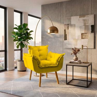 Imagem de Poltrona Decorativa Alice Confortável Para Sala Recepção Manicure Consultório Tecido Suede