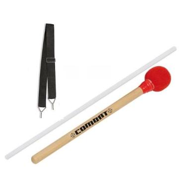 Imagem de Kit para Zabumba Correia Baqueta Redonda e Bacalhau - Acordeon