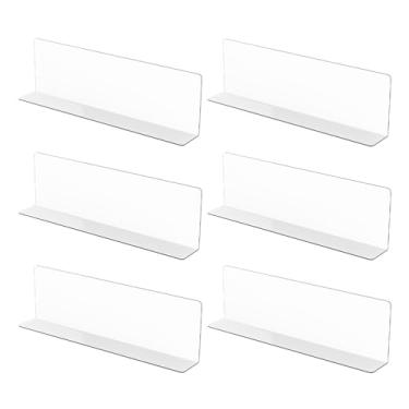 Imagem de Veemoon 6 peças divisórias transparentes organizadores para supermercado e uso doméstico Material fácil de instalar para organização organizada de bebidas, lanches e muito mais