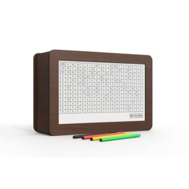 Imagem de Cofre Desafio Caixa Dinheiro De Madeira Método Japonês 1000 5000 10000 Mdf(R$10.000 - NOGUEIRA)