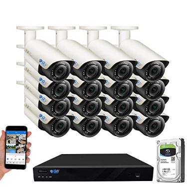 Imagem de GW Security Sistema De Câmera De Segurança Ip Poe 16 Canais 4K Nvr Super Hd 1920P Com 16 Câmeras Ip De Microfone 1920P, Detecção Humana Por Ia, À Prova D'Água, Zoom Varifocal De 2,8-12 Mm E 5,0 Mega