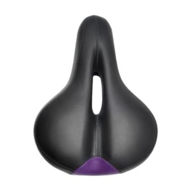 Imagem de oshhni Selim de bicicleta em couro PU, selim para mountain bike com design ergonômico, macio para bicicleta, unissex para ciclismo, Azul