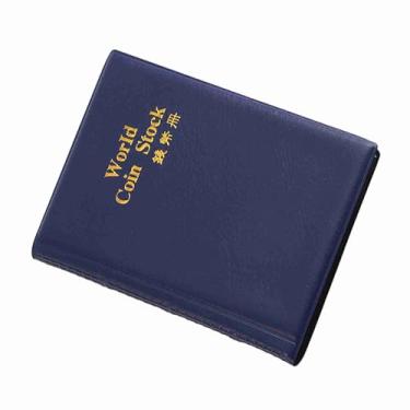 Imagem de GLOGLOW Outras Necessidades Diárias Domésticas Bolsos, Material de PVC, Verde, Design Compacto para Colecionadores de Moedas, 10 Páginas, álbum de Moedas de 4,3 X 6,1 Polegadas Com 120 Nan (Azul)