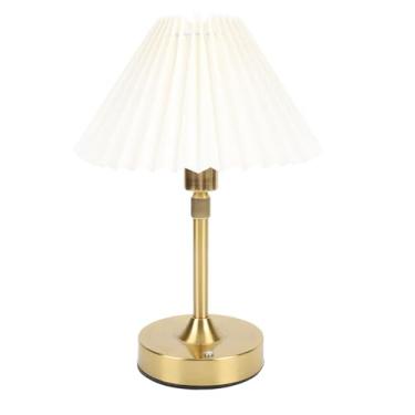 Imagem de Hyuduo Abajur LED Sem Fio, Abajur Vintage Recarregável Regulável Com de Tecido, Branco Quente de 2700K para Cabeceira, Quarto, Sala de Estar