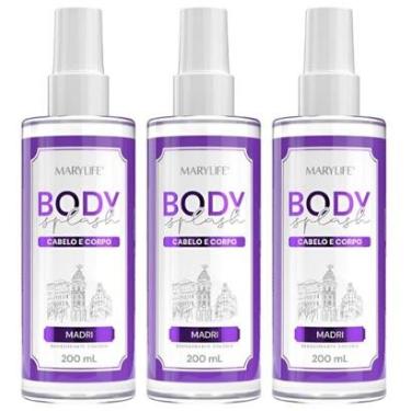 Imagem de Kit 3x Body Splash Desodorante Colônia Cabelo e Corpo Madri 200ml MaryLife-Unissex