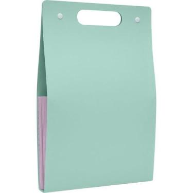 Imagem de Pasta Sanfonada Plastica A4 12 Divisoes Vertical Verde - Polibras