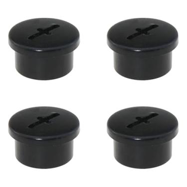 Imagem de Heyous 4 peças de parafuso de válvula de airbag de plástico preto 14,5 x 11,7 x 8 mm tampa de substituição de capacete de futebol resistente a impactos e fácil de instalar