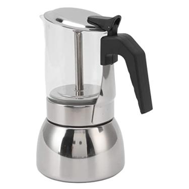 Imagem de Generic Pote Moka de Vidro, Cafeteira Italiana, Aço Inoxidável, Resistente Ao Calor, Delicioso, Lavável, Fácil de Operar para café (300ML)