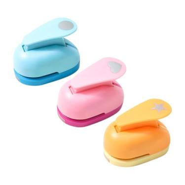 Imagem de GSHLLO 3 peças de perfuradores de papel em forma de estrela em forma de coração pequenos perfuradores redondos de cartolina perfuradores decorativos para fazer cartões perfuradores de papel para