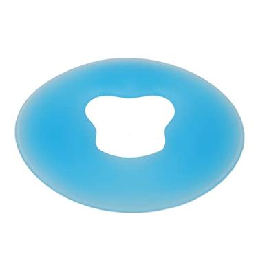 Imagem de Cryfokt Almofada Macia Cabeça Massagem Refrigerando do Descanso Cara Dos Termas do Silicone para o Salão de Beleza, Almofada Cama Proteção Cara Azul