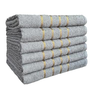 Imagem de Toalha de Banho Kit 5 Peças Algodão Absorvente (Cinza)