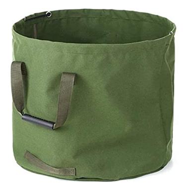 Imagem de Sacola de Resíduos Jardim Lona Colapsível Reutilizável Saco Folhas com Alças Armazenamento para Limpeza Colheita Camping Organizador Casa