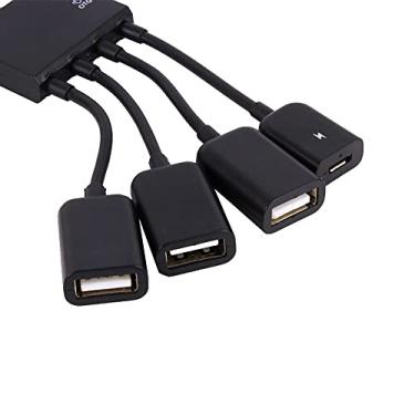 Imagem de Estink 4 Port Hub Adaptador OTG Micro USB, Hub USB Multifuncional Com Porta de Carregamento para Tablet Smartphone Teclado Mouse