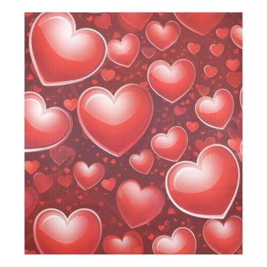 Imagem de Blueangle Capa de ímã de lava-louças corações vermelhos, decoração de capa de lava-louças frontal, adesivos de eletrodomésticos, adesivos de eletrodomésticos, adesivo magnético decorativo de 58,4 cm C