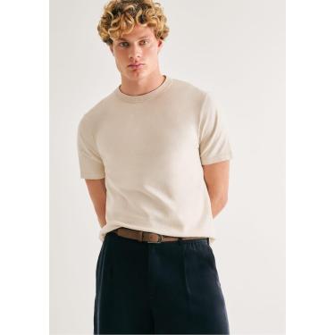 Imagem de Camiseta Masculina Manga Curta Em Tricô-Masculino