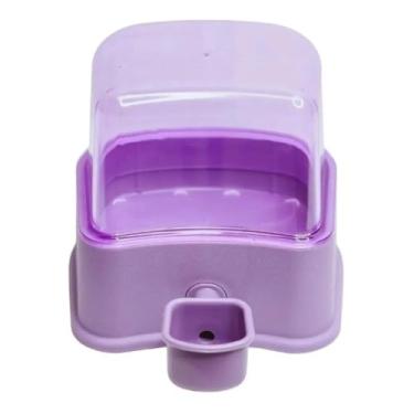 Imagem de Bebedouro Automático para Cães e Gatos Pequeno Porte 2,3L com Filtro de Carvão Ativado Antigotejamento(Lilás)