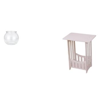 Imagem de Whtkoph Aquário Pequeno E Transparente para Peixes Pequenos, Pequeno Ornamento Redondo, Aquário, Vaso, Decoração de Mesa de Escritório, Decoração de Casa, Etc