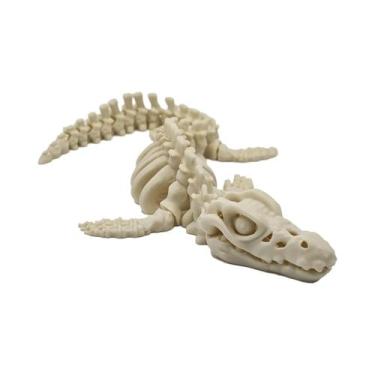 Imagem de Decoração De Aquário Com Esqueleto De Mosassauro Grande, Réplica De Os