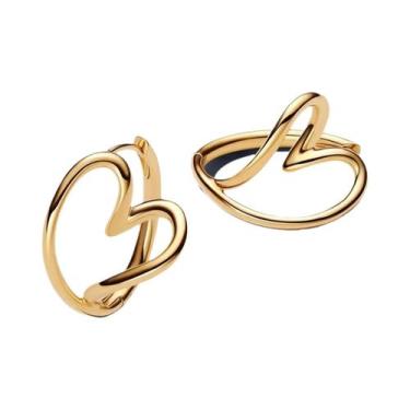 Imagem de Brincos De Argola Minimalistas Em Prata Esterlina 925 Com Pérola E Laç