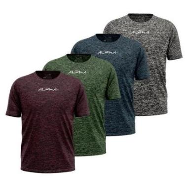Imagem de Kit 4 Camisetas Dry Alpha Co Masculina-Masculino