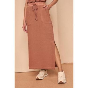 Imagem de SAIA LONG MIDI LADO AVESSO RELAX-Feminino