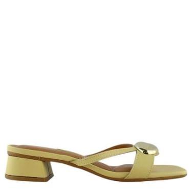 Imagem de Tamanco Vizzano Salto Baixo Com Fivela Dourada Feminina-Feminino