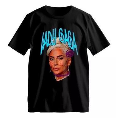 Imagem de Camiseta Lady Gaga Artista Ícone Estampa Arte Alternativa - Dinka, M, 