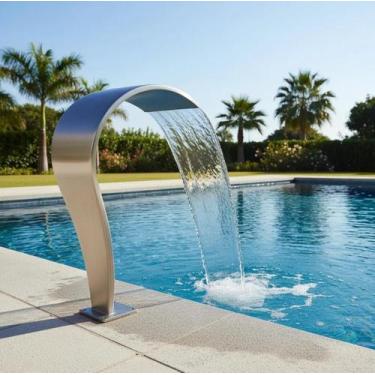 Imagem de Cascata Piscina Naja 90x40 Inox 304 Original  Elegância, Resistência e