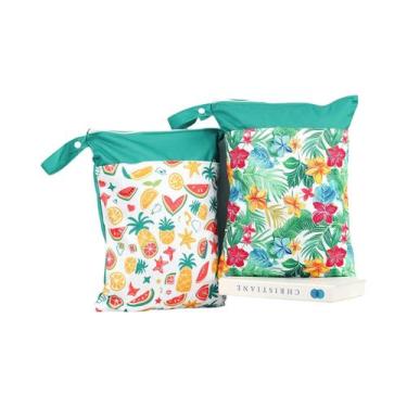 Imagem de Conjunto De 2 Bolsas Impermeáveis Para Fraldas De Bebê 30x40cm, Bolsa 