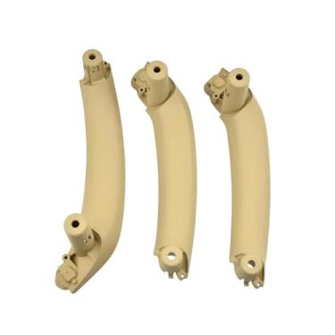 Imagem de Esquerda direita interior do carro maçaneta da porta painel puxar guarnição dentro da tampa esquerda direita Compatível com bmw x3 x4 f25 f26 2011 2012 2013 2014 2015 2016(Ivory)