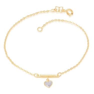 Imagem de Tornozeleira banhado ouro 3x 24k 18k e 22k feminina pulseira de pé ber