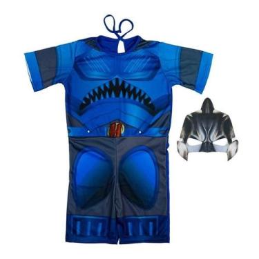 Imagem de Fantasia Sharkboy Infantil Curto com Máscara - Fantasias Carol EF, M 5