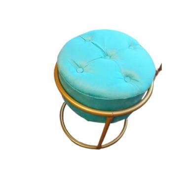 Imagem de Banqueta Redondo Ferro Banco Poltrona Sala Escritorio Penteadeira Decoração(Tifany)