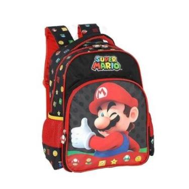 Imagem de Mochila de Costas Luxcel Super Mario Bros Preto-Masculino