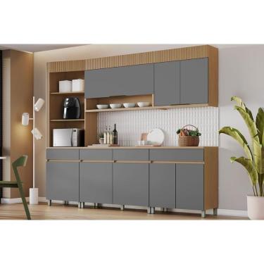 Imagem de Cozinha Modulada Nesher Realeza 5 Peças CZ101 Carvalho/Titânio