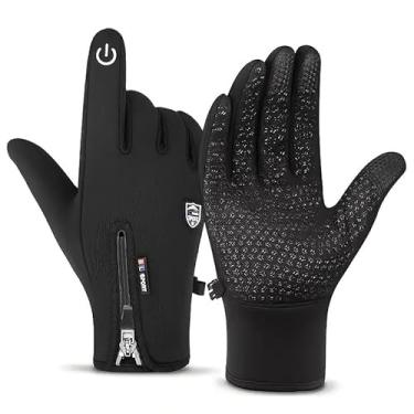 Imagem de Luvas esportivas de inverno, luvas térmicas antiderrapantes à prova d'água e à prova de vento, para homens e mulheres